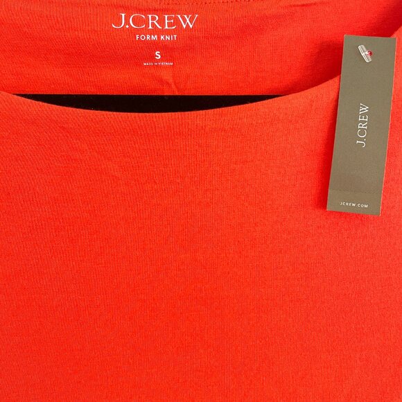 J. Crew FormKnit Elbow Sleeve T-shirt in Guarana Orange NWT - Picture 4 of 5
